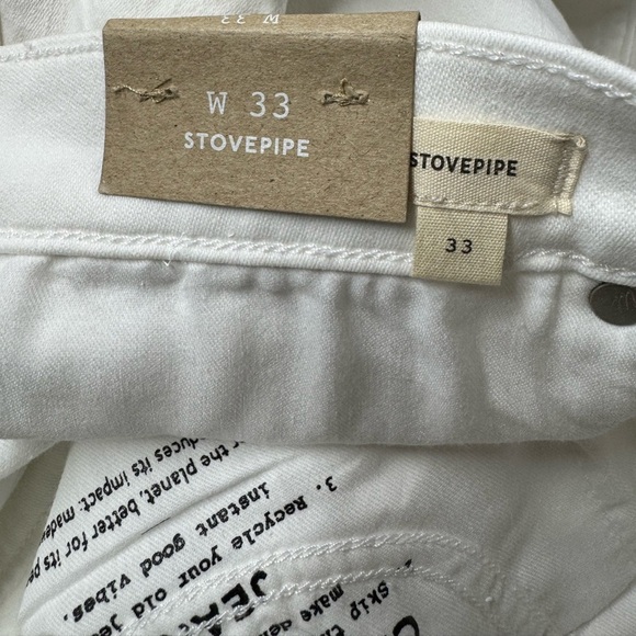 NWT MADEWELL Stovepipe Jeans Pure White 33 - Picture 11 of 13